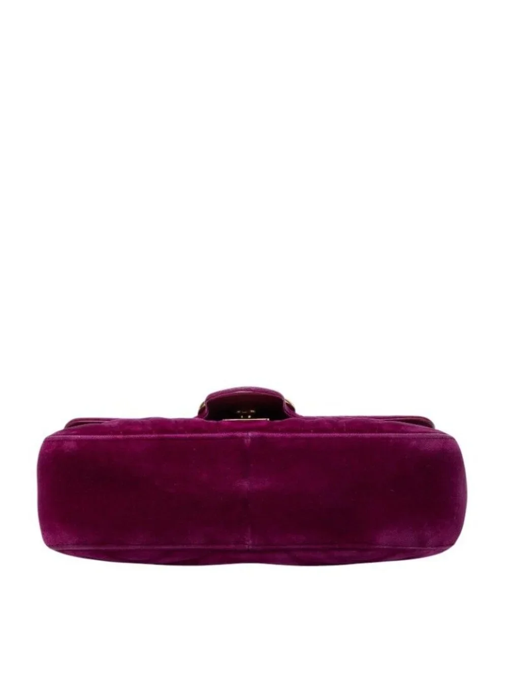 Gucci GG Marmont Quilted Chain Shoulder Bag Purple Velvet